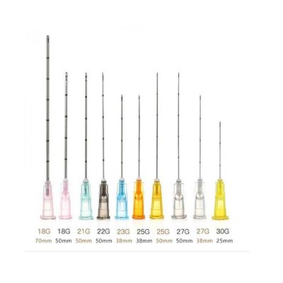 50mm 70mm stompen Beëindigencannula Injecteerbare Huidvullercannulas 21g af