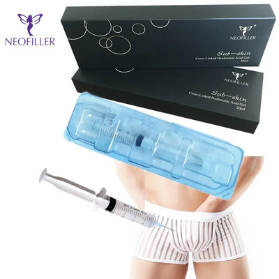 Neem 20 ml hyaluronzuurfiller met kruisverbinding voor borsten en billen.
