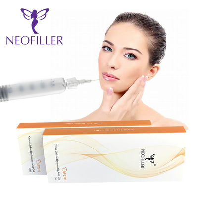 Injectiediepte Hypodermische injectie Hyaluronzuur Dermale vulmiddel 9-12 maanden Levensduur Cross Linking