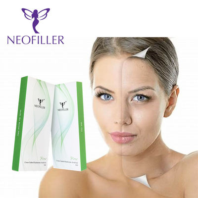 Transparante hyaluronzuur huidvuller, cross-linked injecteerbare gel, hypodermische injectie, gezichtsverbetering