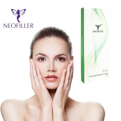 Transparante hyaluronzuur huidvuller, cross-linked injecteerbare gel, hypodermische injectie, gezichtsverbetering