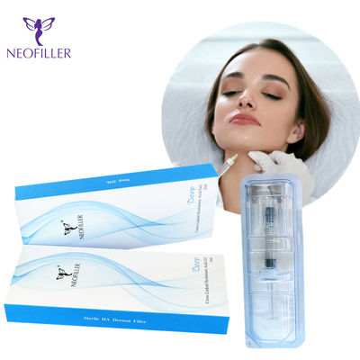 24 mg-ml Hyaluronzuur Dermale Filler 5 ml Injecteerbaar Gel Glanzige natuurlijke gezichtscontourenvergroting