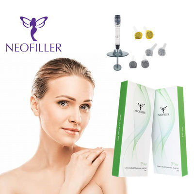 Transparante 24 mg-ml hyaluronzuur Dermale vulmiddel injecteerbare gel Hypodermische injectie Gezichtsvergroting