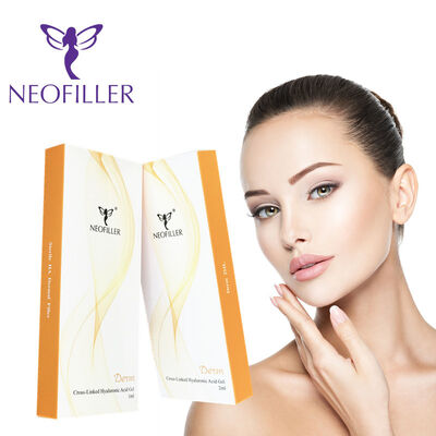24 mg-ml Hyaluronzuur Dermaal Filler Cross-linked Injecteerbaar Gel 9-12 Maanden Levensduur Gezichtsvolumevergroting