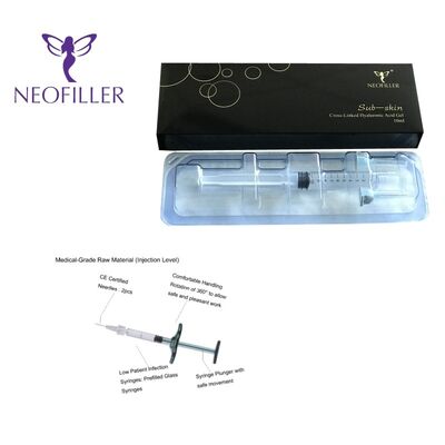 24 mg-ml Geconcentreerd hyaluronzuur Dermale vulmiddel Hypodermische injectie Injecteerbare gel Volumeverbetering van de huidtextuur