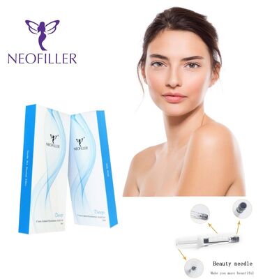 Cross-linked 2 ml hyaluronzuur Dermale Filler Deep Line Neuscontour Injecteerbare gel Gezichtsvergroting
