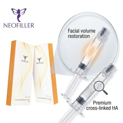 1 ml hyaluronzuur huidvuller injecteerbare gel met een looptijd van 8 tot 15 maanden en biocompatibel cross-linked hyaluronzuur