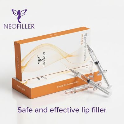 Biocompatibele 1 ml hyaluronzuur huidvuller Cross-Linked injecteerbare gel 24 maanden geldigheid Gezichtsvolumeherstel
