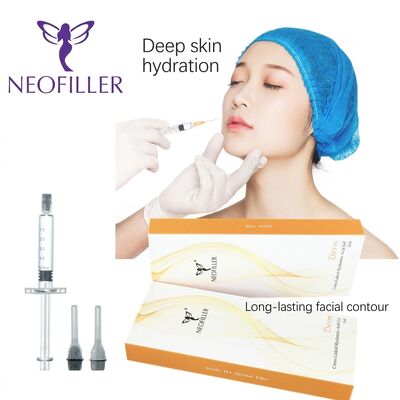 Steriele 1ml-spuit Hyaluronzuur Huidvuller Biocompatibele cross-linked injecteerbare gel Plank voor 24 maanden Gezichtscontouren