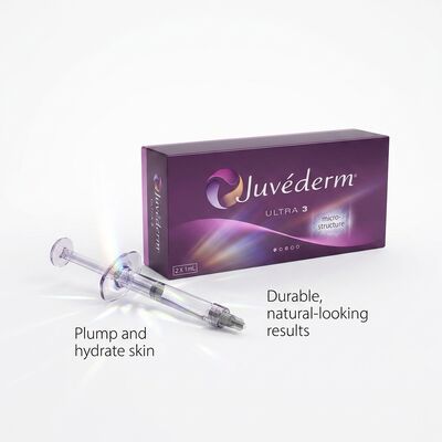 Hyaluronzuur Juvederm huidvuller geschikt voor meerdere gezichtsgebieden en vereist opslagomstandigheden Vermijd bevriezing