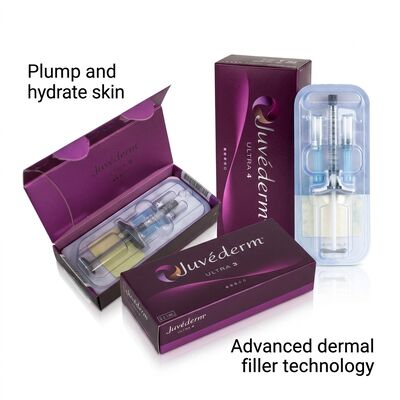 Gel Juvederm Dermal Filler anti Rimpel product ontworpen om rimpels glad te maken en gezichtscontouren te verbeteren voor professionele gebruikers