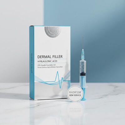 27G Naald Hyaluronzuur Dermale Filler Radiesse OEM Service Injecteerbare gel voor gezichtscontouren en rimpelcorrectie