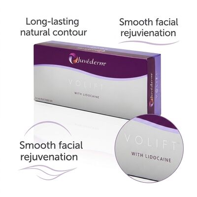 Opberging bij kamertemperatuur Juvederm Dermale vulmiddel Hypodermische injectie DHL UPS FEDEX Verscheping voor cosmetische medische producten