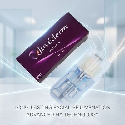 Gelformuleering Juvederm Dermal Filler 2 maal 1 ml volume hypodermische injectiediepte geschikt voor medische cosmetische toepassingen