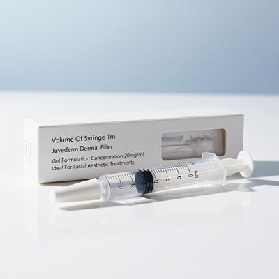 Volume van de spuit 1 ml Juvederm Dermal Filler Gel Formulering Concentratie 20 mg Ml Ideaal voor gezichtsesthetische behandelingen