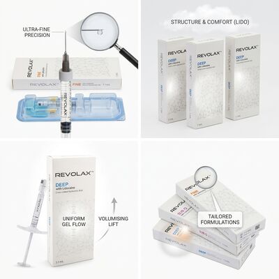 Revolax diepe nasolabiale vouwvuller monofasische kruisgebonden hyaluronzuur huidvuller 1,1 ml 24 mg/ml