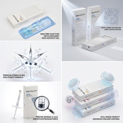 Revolax Fijn Glabellair Filler Monofasisch Hyaluronzuur Dermale Filler 1.1 ml voor het corrigeren van fronslijnen