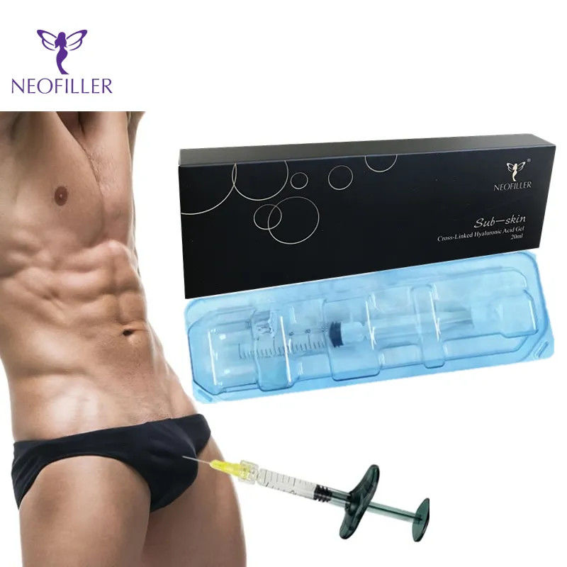 Neem 20 ml hyaluronzuurfiller met kruisverbinding voor borsten en billen.