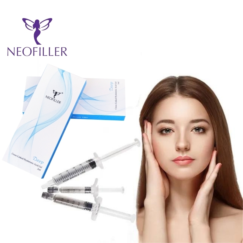 Neofiller Deep 24mg-ml Hyaluronzuur Dermaal Filler Injecteerbaar Gel 9-12 Maanden Levensduur Hypodermische injectie
