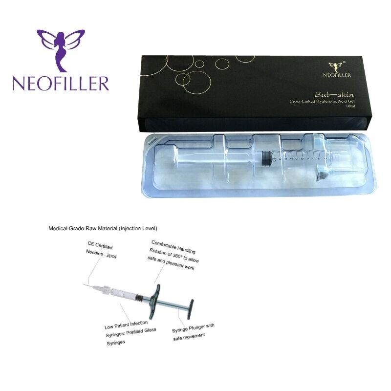 24 mg-ml Geconcentreerd hyaluronzuur Dermale vulmiddel Hypodermische injectie Injecteerbare gel Volumeverbetering van de huidtextuur