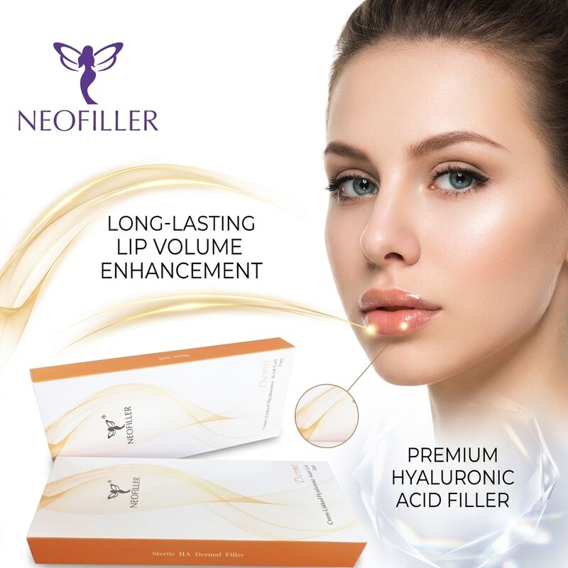 1 ml hyaluronzuur huidvuller injecteerbare gel met een looptijd van 8 tot 15 maanden en biocompatibel cross-linked hyaluronzuur