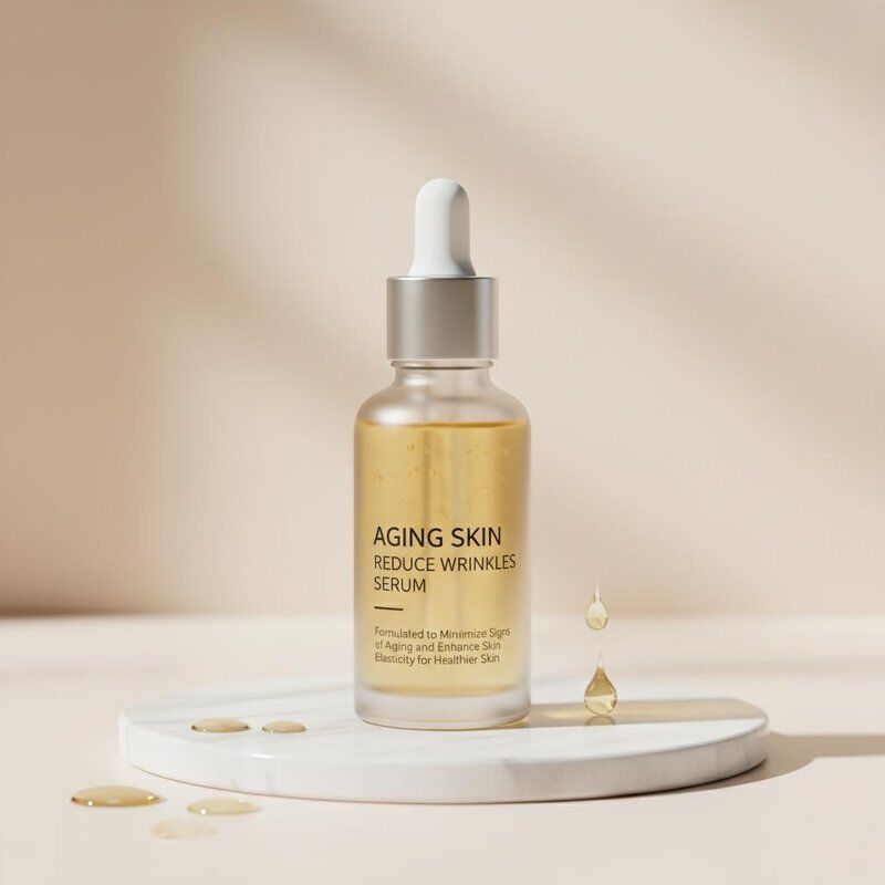 Verouderende huid Verminder rimpels Serum geformuleerd om tekenen van veroudering te minimaliseren en de elasticiteit van de huid te verbeteren voor een gezondere huid