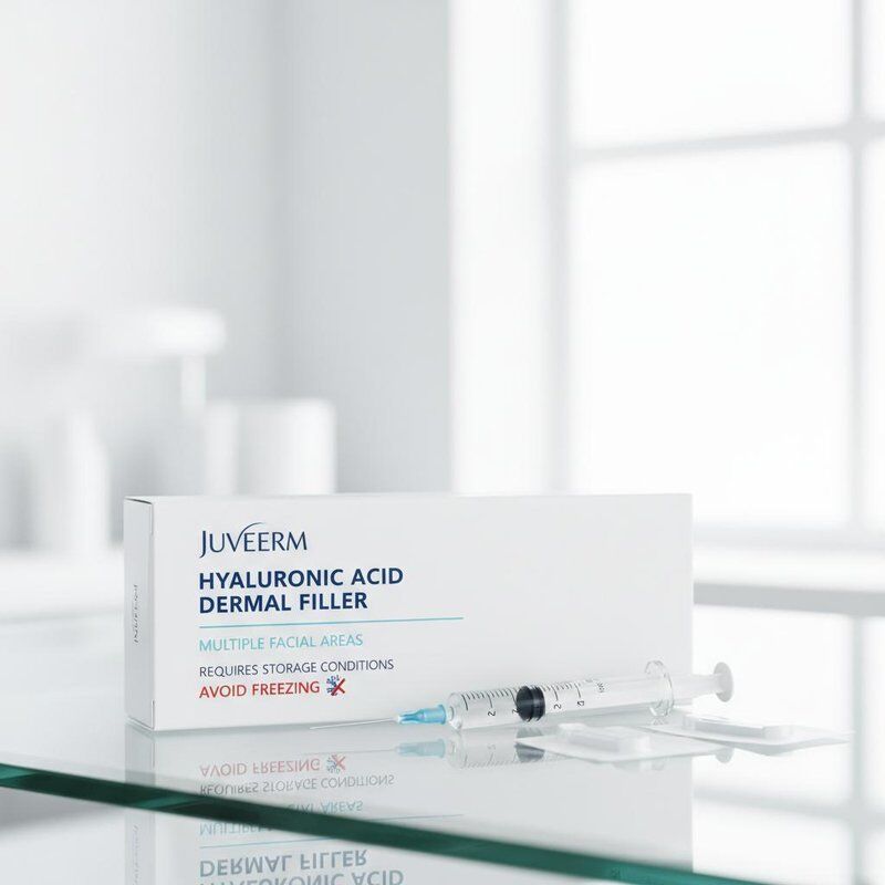 Hyaluronzuur Juvederm huidvuller geschikt voor meerdere gezichtsgebieden en vereist opslagomstandigheden Vermijd bevriezing